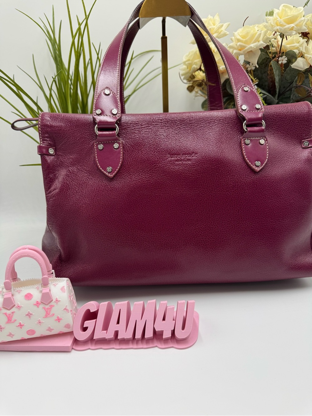 Kate Spade Italy VINTAGE Rare Doctor Bag Satchel Burgundy Bordeaux